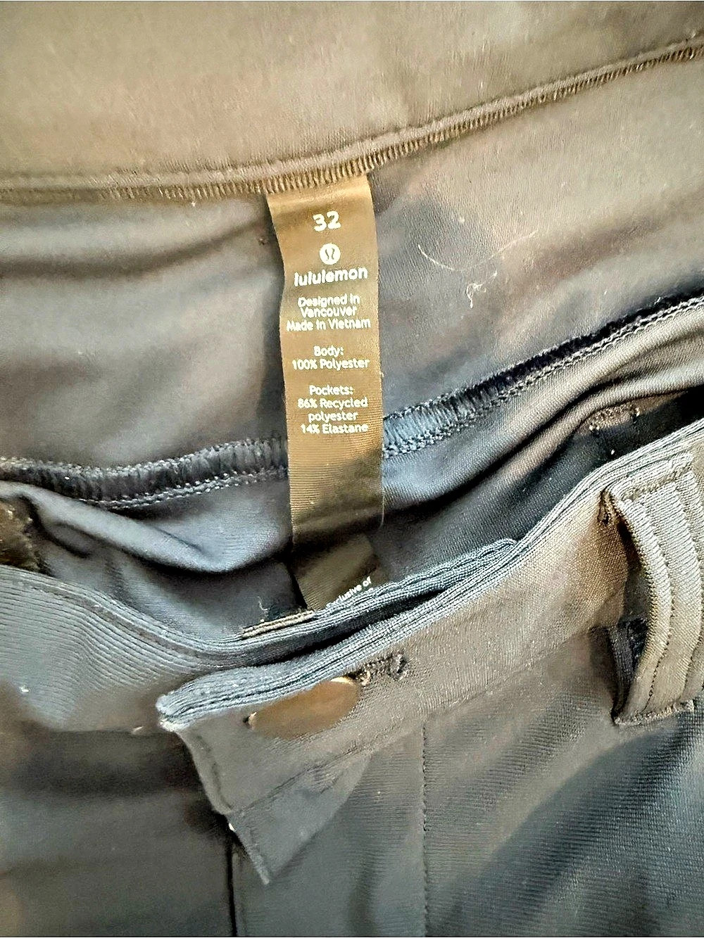 Lululemon ABC Classic Fit Pant Men's Navy Blue Pants Waist 32 - Picture 4 of 4